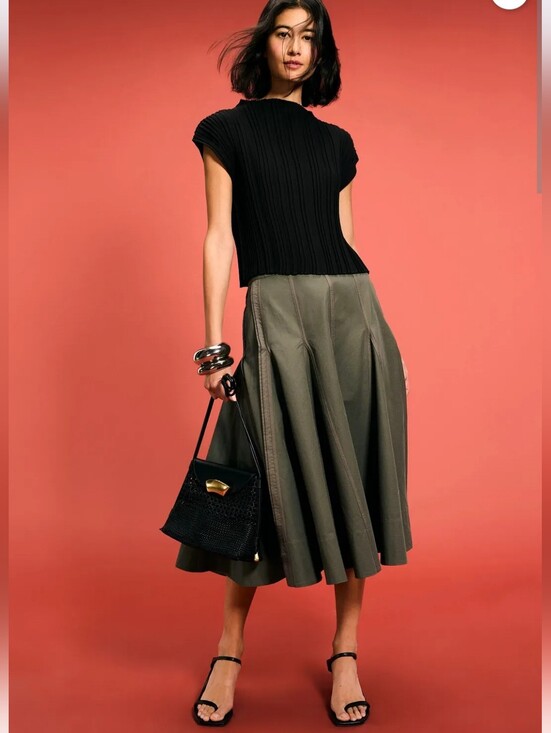 3.1 Phillip Lim Dresses & Skirts - 3.1 Phillip Lim Olive Green Midi Skirt